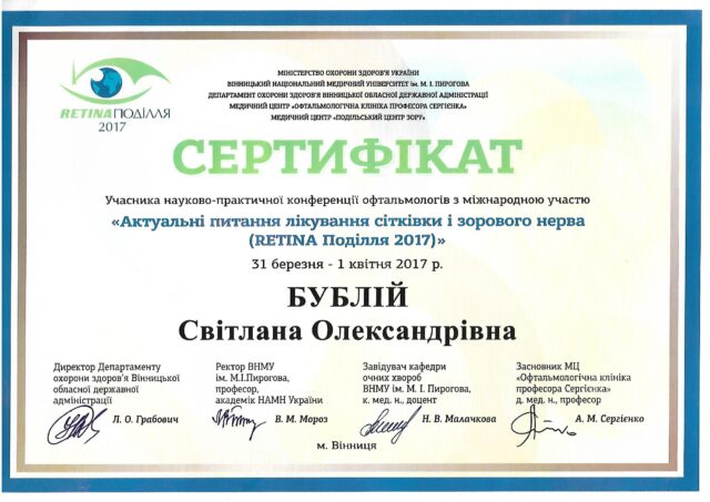 Поділля Retina 17