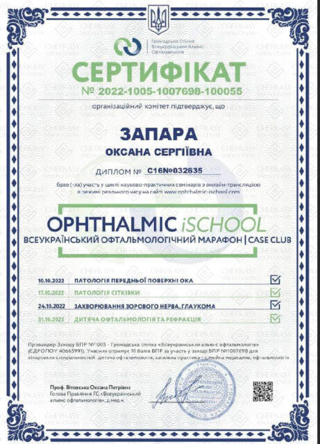 Ophthalmic iSchool 2022